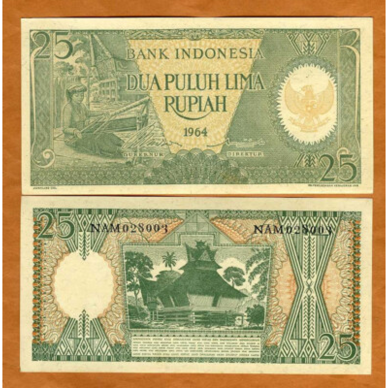 Індонезія / Индонезия / Indonesia 25 Rupiah 1964 Pick 95 UNC Індонезія / Индонезия / Indonesia 25 Rupiah 1964 Pick 95 UNC