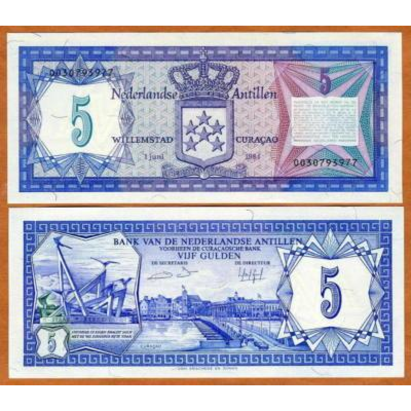 Нідерландські Антили / Нидерландские Антилы / Netherlands Antilies 5 Gulden 1984 Pick 15b UNC