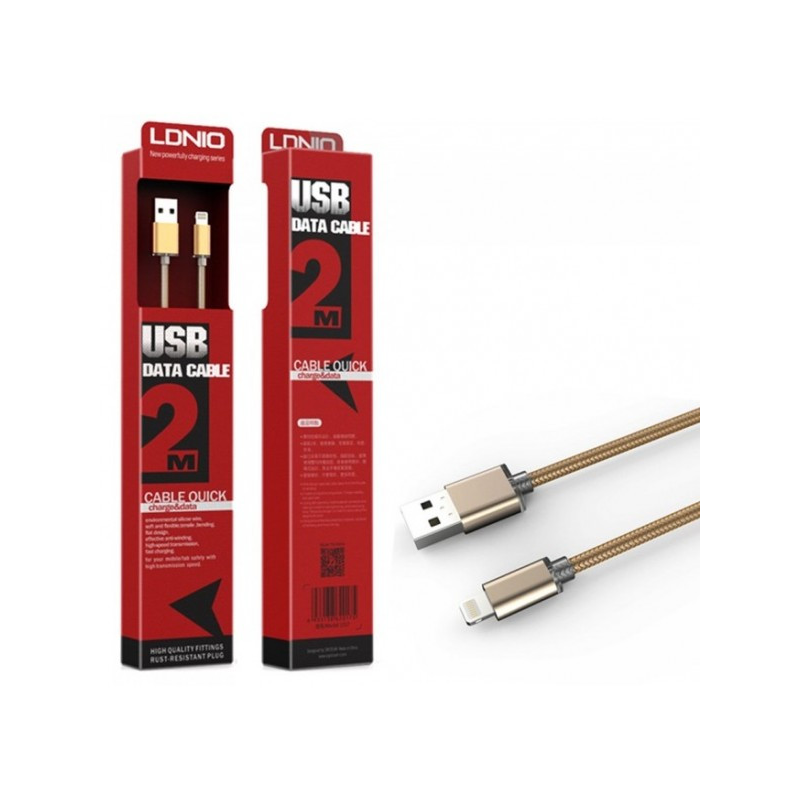 Кабель LDNIO LS17 USB - Lightning 2м Кабель LDNIO LS17 USB - Lightning 2м