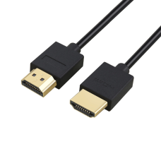 Кабель E-Cable HDMI - HDMI 1,5 м Slim круглий чорний