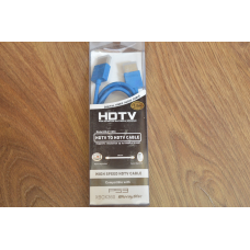 Кабель E-Cable HDMI - HDMI 1,5м Slim круглый синий