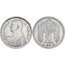 10 франков 1946 - Луи II, Монако (Д)