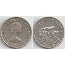 10 пенсів 1983-1990 - Єлизавета II, Джерсі
