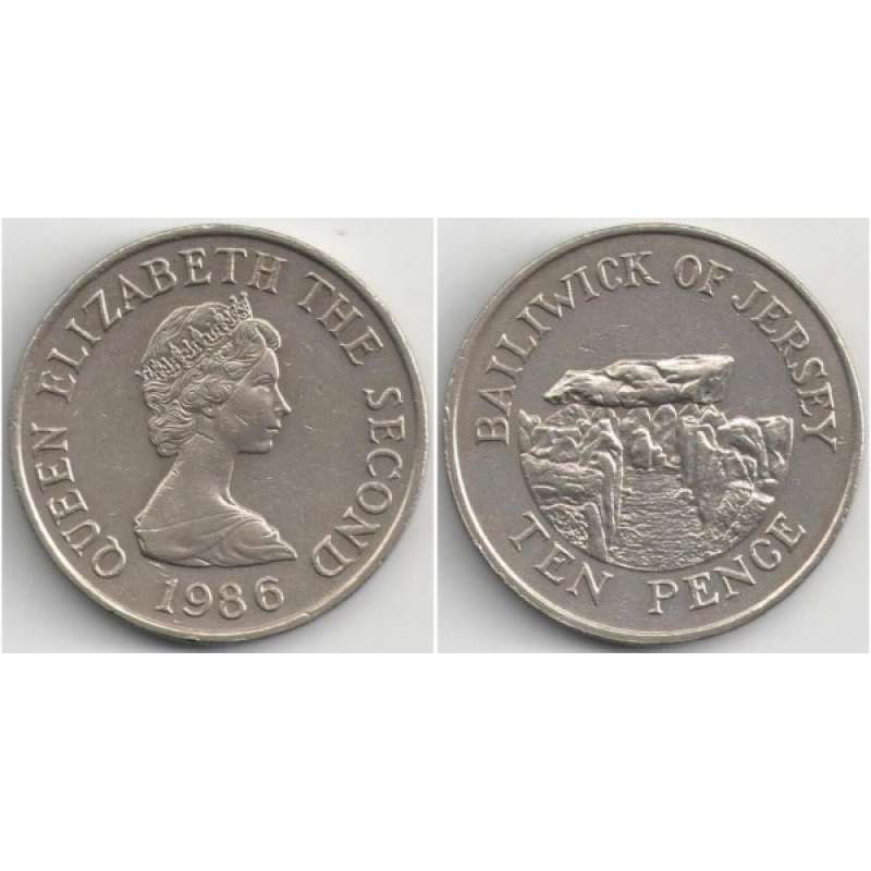 10 пенсів 1983-1990 - Єлизавета II, Джерсі