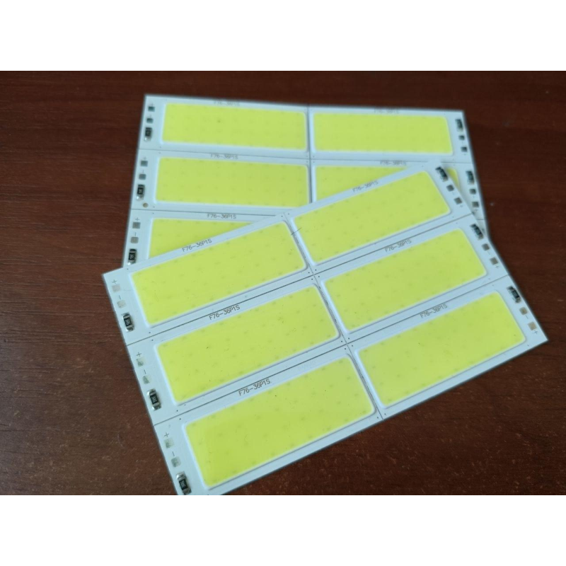 COB світлова панель — 3.7V-5V, 6500 K (50*20 мм) світлодіодні чипи F76-36P1S COB світлова панель — 3.7V-5V, 6500 K (50*20 мм) світлодіодні чипи F76-36P1S