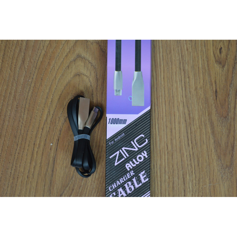 Кабель E-cable Micro USB — USB Flat Series чорний 1 м Кабель E-cable Micro USB — USB Flat Series чорний 1 м