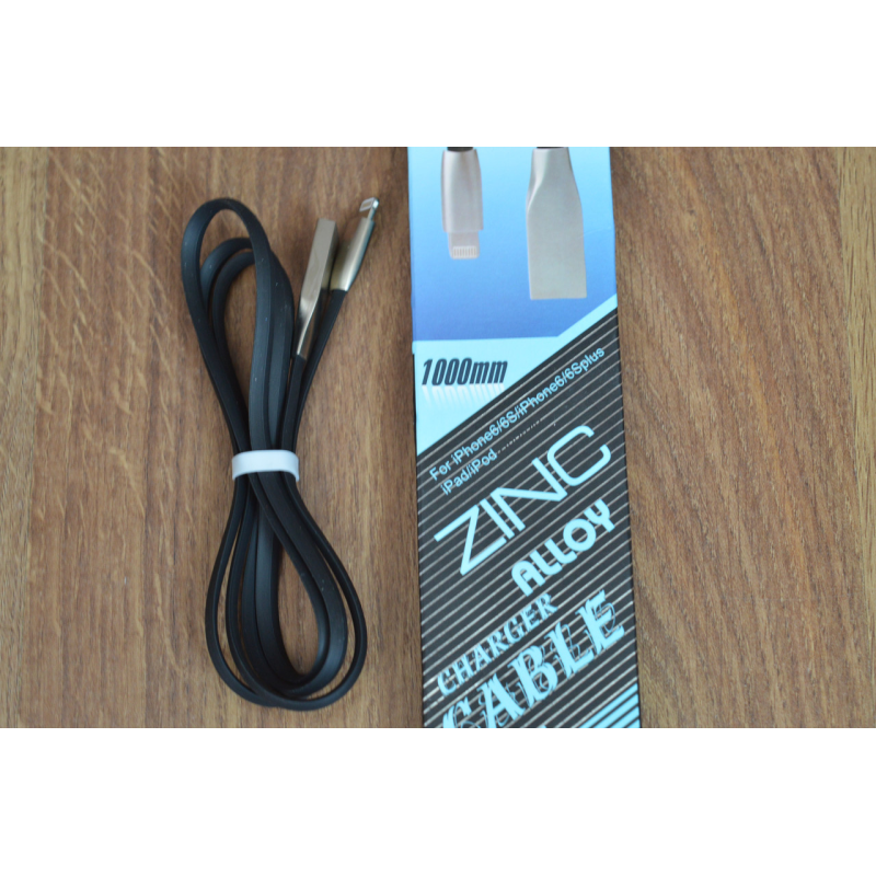 Кабель E-cable USB — Lightning Flat Series чорний 1 м Кабель E-cable USB — Lightning Flat Series чорний 1 м