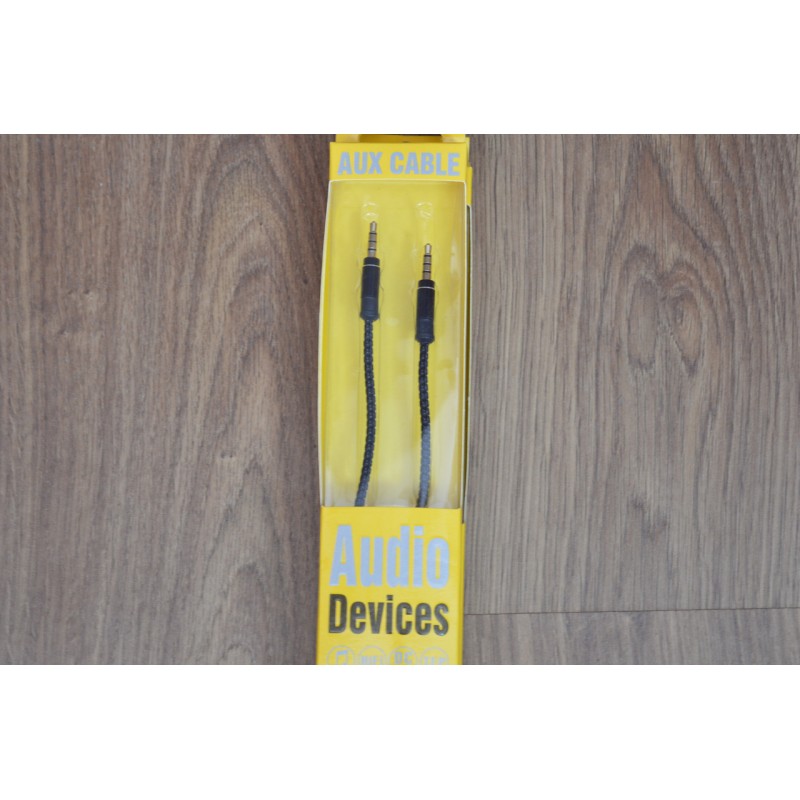Кабель E-cable AUX (3,5-3,5) Braided Series синій 1,5 м Кабель E-cable AUX (3,5-3,5) Braided Series синій 1,5 м