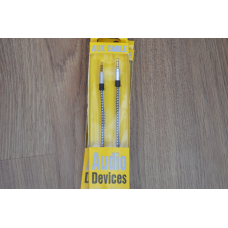 Кабель E-cable AUX (3,5-3,5) Braided Series білий 1,5 м