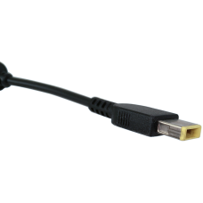 Кабель живлення з роз“ємом DC 11 х 4.5 mm для ноутбука Lenovo з фільтром (прямокутний - плоский)