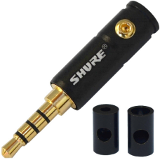 Штекер 3,5 мм 4C “SHURE“, корпус метал, чорний