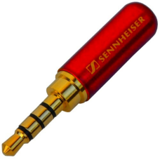 Штекер 3,5 мм 4C “Sennheiser“, метал. корпус, червоний
