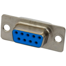 Гніздо DB-9pin монтажне, під пайку