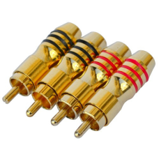 Штекер RCA “PROSOUND“ професійний, gold, на кабель діам.-6,5 мм, тип 4 сріблястий (1 шт.)