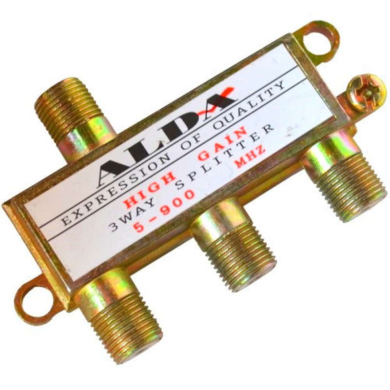 Сплітер (Splitter) ТВ “Alda“ 3-way, корпус метал Сплітер (Splitter) ТВ “Alda“ 3-way, корпус метал