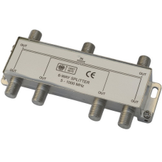 Спліттер (Splitter) ТВ 6-way 5-1000MHZ, корпус метал