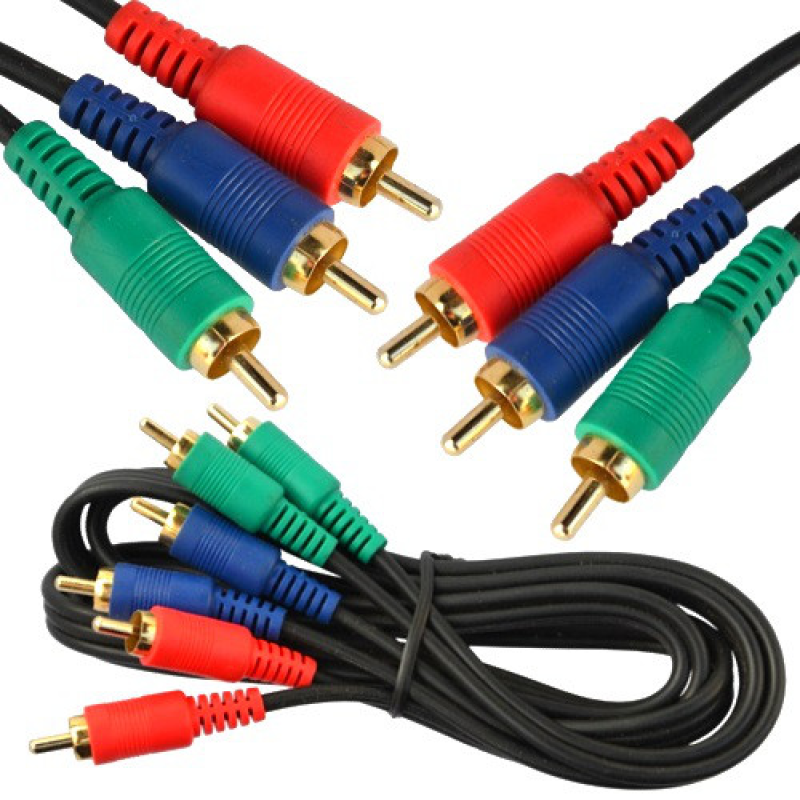 Шнур компонентний, 3 RCA х 3 RCA, gold, діам.-4+4+4 мм, 1,5 м