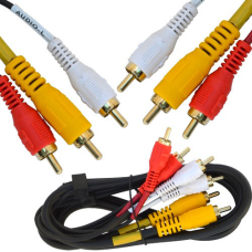 Шнур з“єднувальний 3RCA х 3RCA, діам.-3+6+3мм, 1,2 м