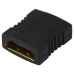 Переходник гнездо HDMI - гнездо HDMI, gold, пластик (Тип 2)