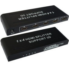 Розгалужувач (сплітер) Full 3D HDMI (гніздо HDMI - 4 гнізда HDMI), 1.4 V