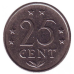 Монета 25 центів, 1970-85 рік, Нідерландські Антильські острови. Монета 25 центів, 1970-85 рік, Нідерландські Антильські острови.