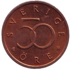 Монета 50 ері. 2004,08 рік, Швеція. (АП)