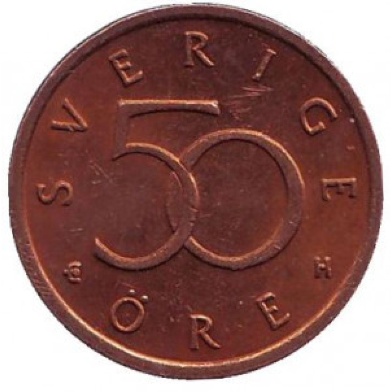 Монета 50 ері. 2004,08 рік, Швеція. (АП) Монета 50 ері. 2004,08 рік, Швеція. (АП)