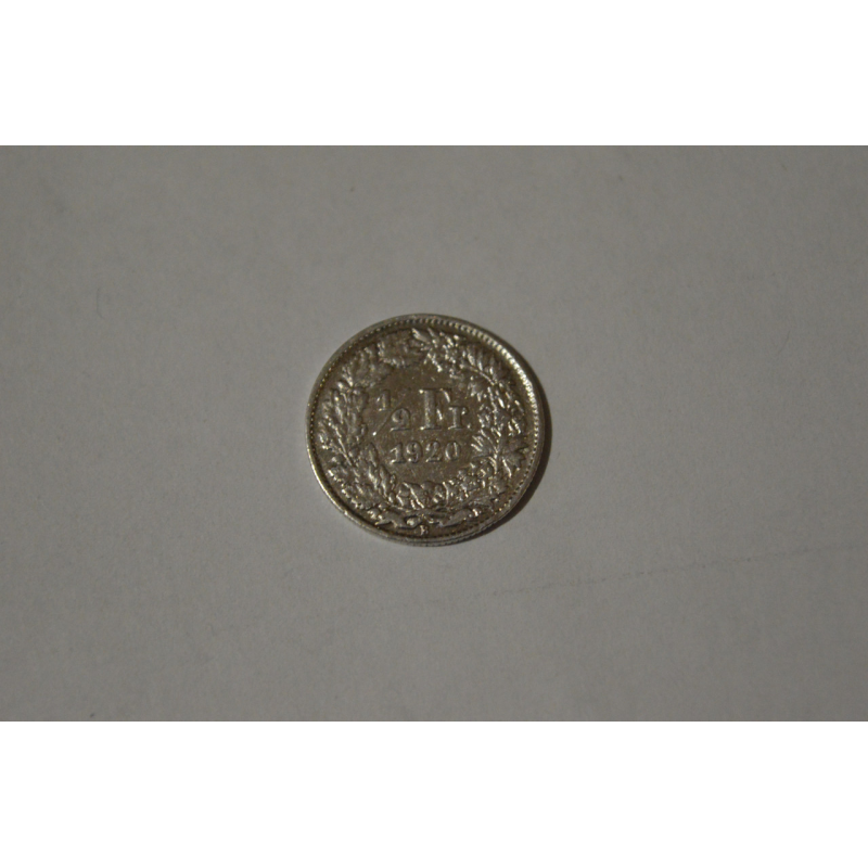 Швейцарія 1/2 франк 1920 року, Гельвеція, срібло Швейцарія 1/2 франк 1920 року, Гельвеція, срібло