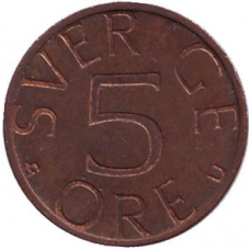 Монета 5 ере. 1978 рік, Швеція.