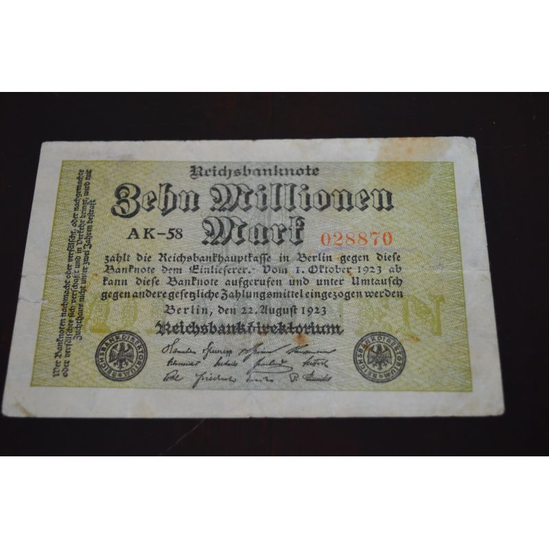 Німеччина, 10000000 марок (10 мільйонів), 1923 р (028870) Німеччина, 10000000 марок (10 мільйонів), 1923 р (028870)