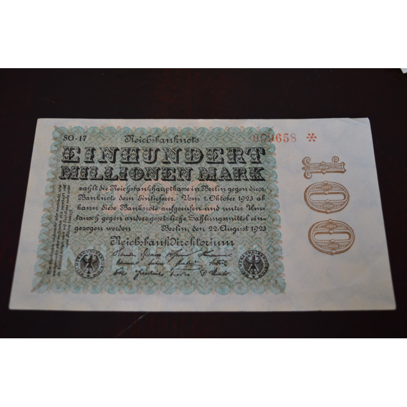 Німеччина, 100000000 марок (100 мільйонів), 1923 р. 099658