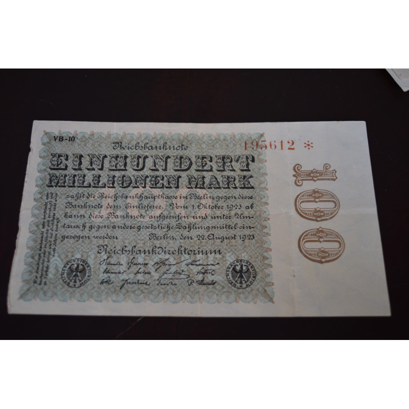 Німеччина, 100000000 марок (100 мільйонів), 1923 р. 195612