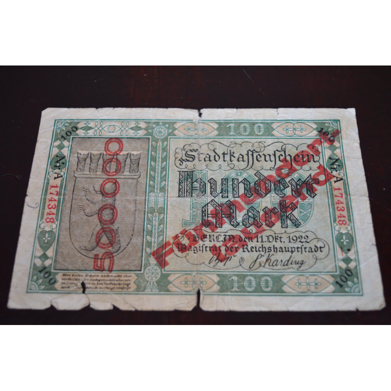 Німеччина, 100 марок (500000), 1922 р. 174348 Німеччина, 100 марок (500000), 1922 р. 174348