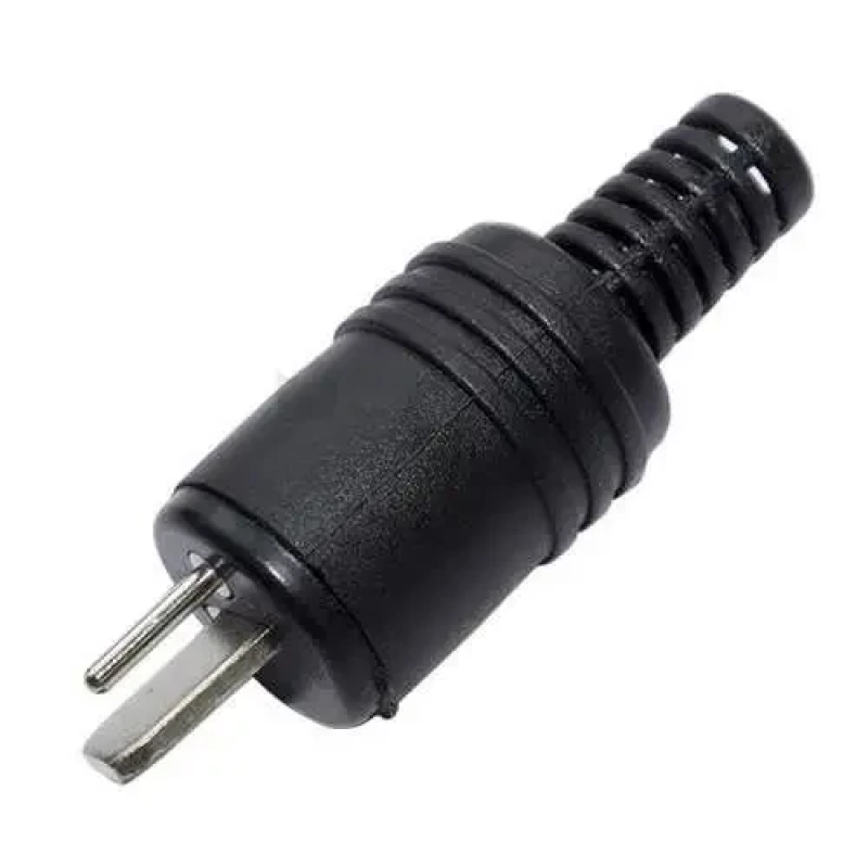 Штекер колоночный 2pin, под шнур, с хвостовиком Штекер колоночный 2pin, под шнур, с хвостовиком