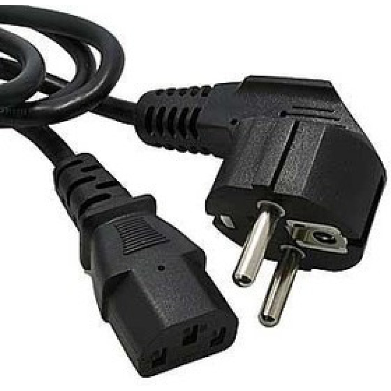 Шнур мережне живлення Schuko PC-186 CEE7/7-C13, 1.2M, 0,5m OEM (еврилка) Q25/350