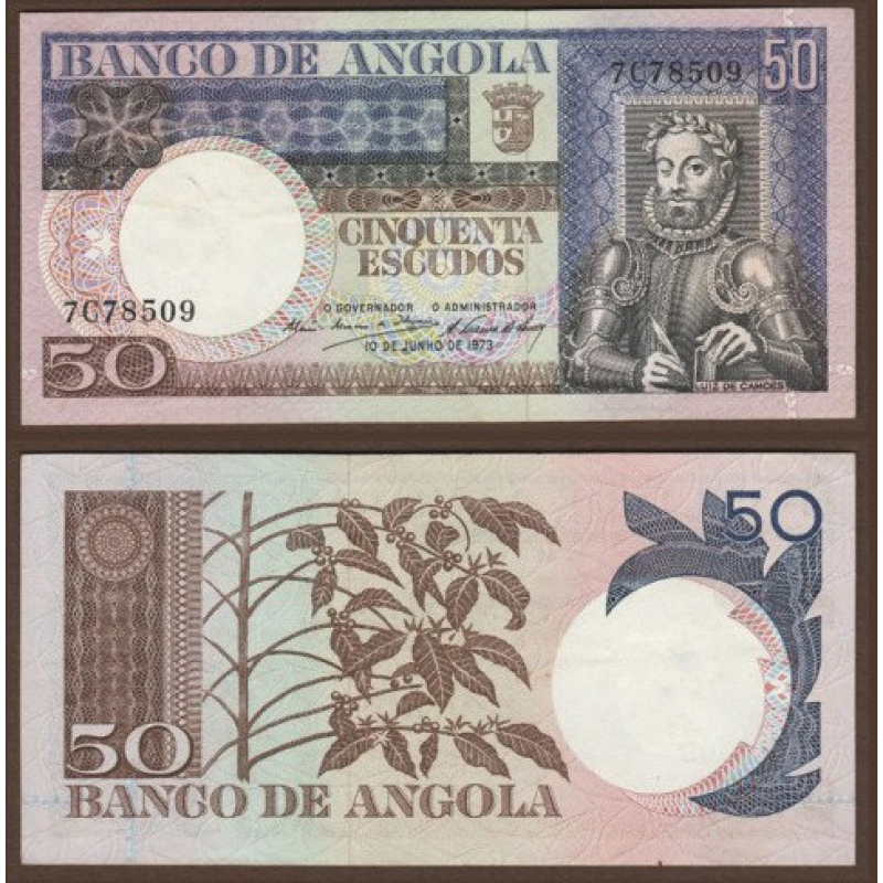Ангола / Angola 50 Escudos 1973 Pick 105 UNC Ангола / Angola 50 Escudos 1973 Pick 105 UNC