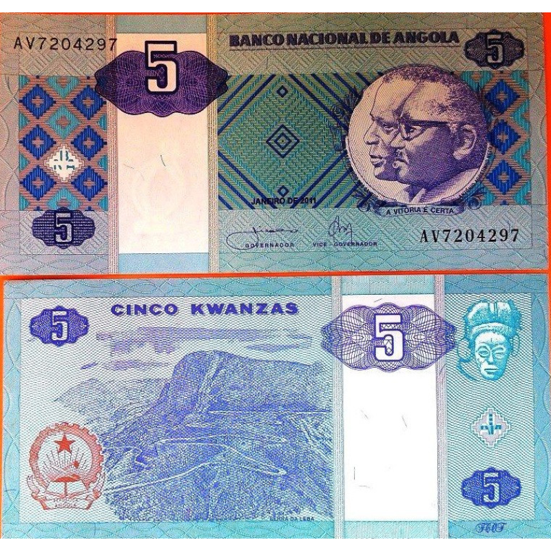 Ангола / Angola 5 Kwanzas 2011 Pick 144c UNC