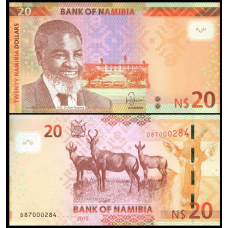 Namibia Намібія - 20 Dollars 2015 UNC