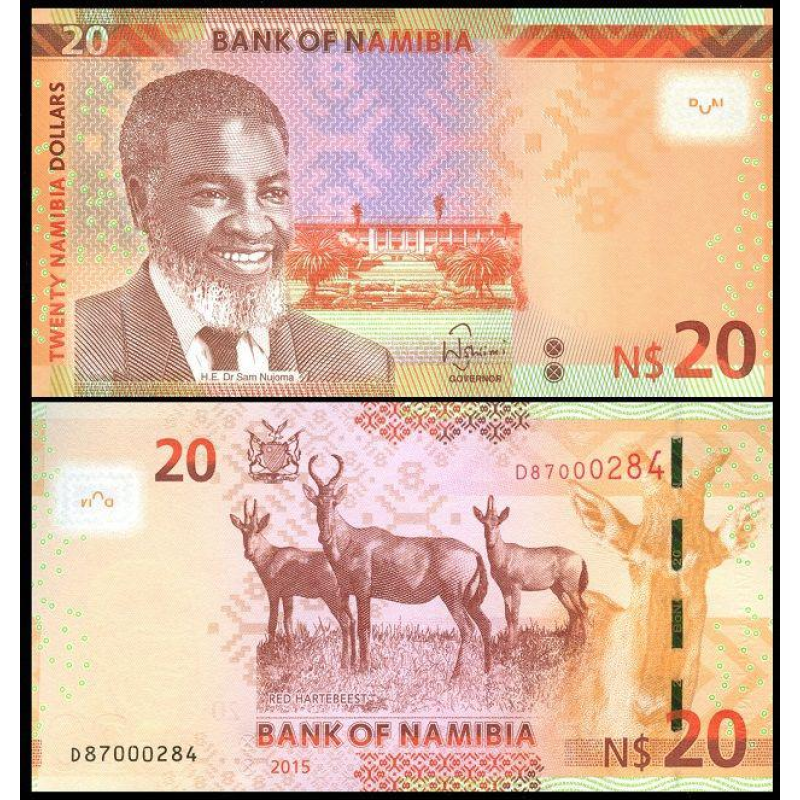 Namibia Намібія - 20 Dollars 2015 UNC