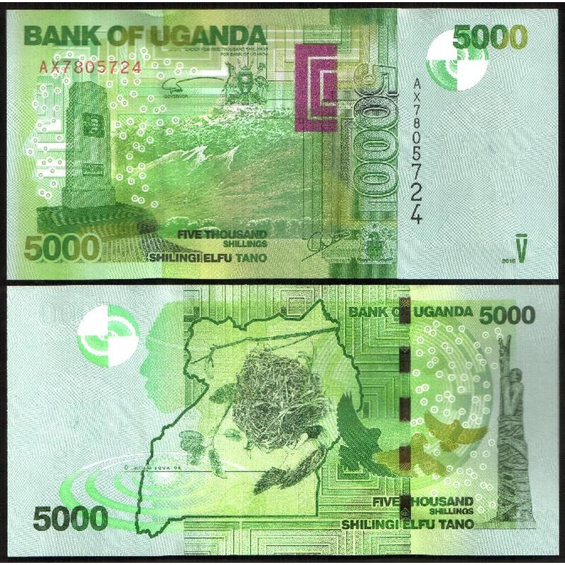 Уганда / Uganda 5000 shillings 2013 Pick 51 UNC Уганда / Uganda 5000 shillings 2013 Pick 51 UNC