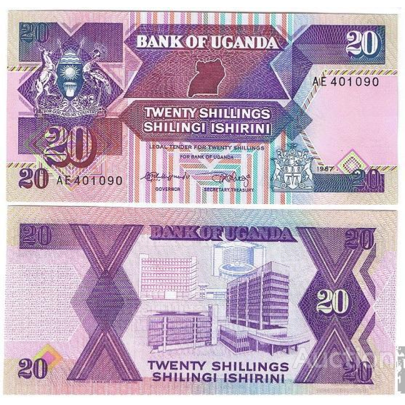 Uganda Уганда - 20 Shillings 1987 Pick 29a UNC