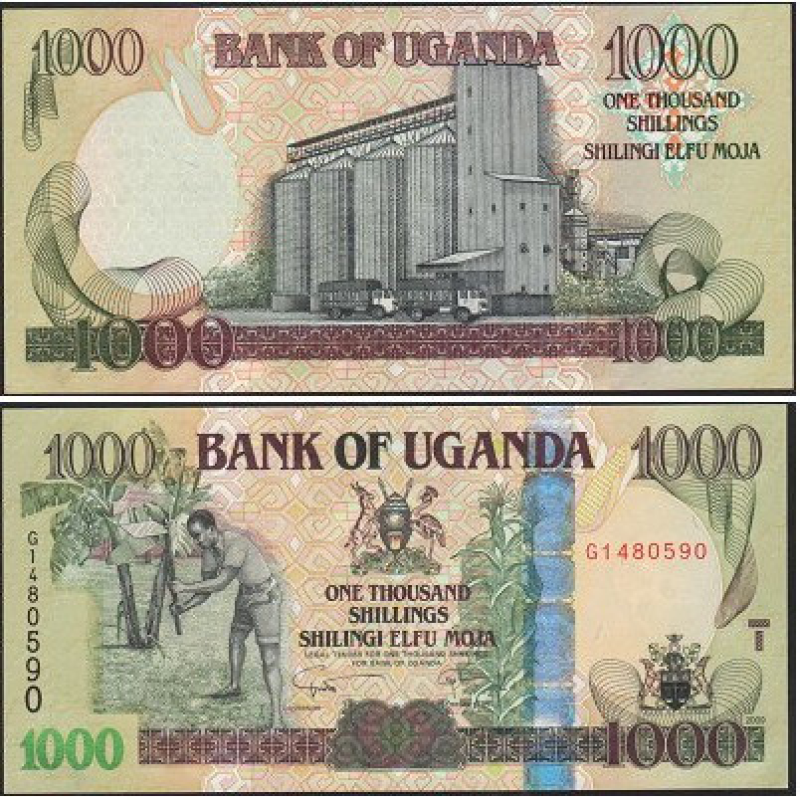 Уганда/Uganda 1000 shilings 2008 Pick43 UNC Уганда/Uganda 1000 shilings 2008 Pick43 UNC