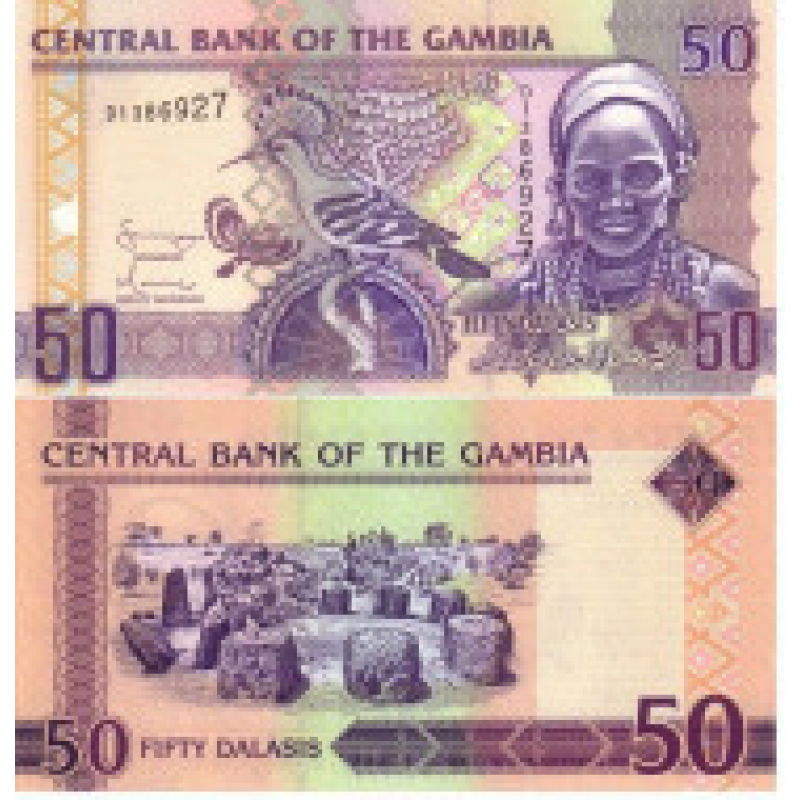 Gambia Гамбія - 50 Dalasis 2001 UNC Gambia Гамбія - 50 Dalasis 2001 UNC