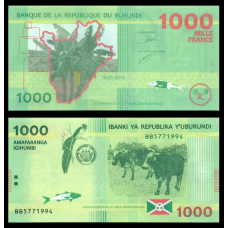 Burundi Бурунді - 1000 Francs 2015 UNC
