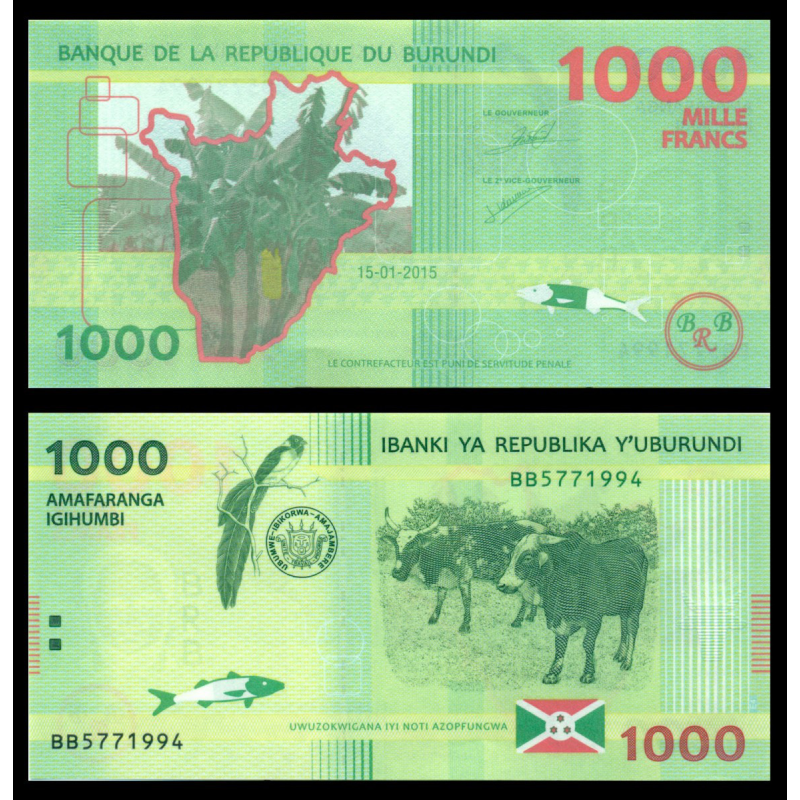 Burundi Бурунді - 1000 Francs 2015 UNC Burundi Бурунді - 1000 Francs 2015 UNC