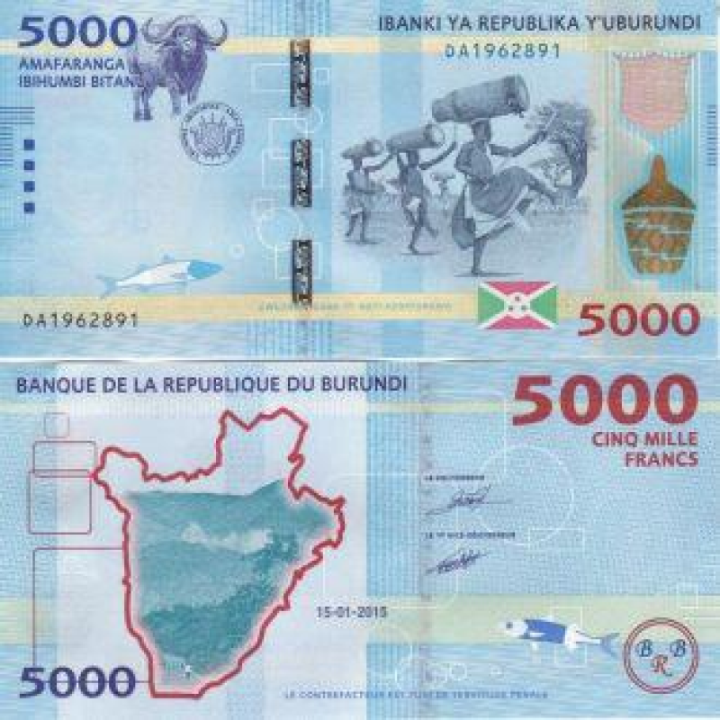 Бурунді/Burundi 5000 Francs 2015 Бурунді/Burundi 5000 Francs 2015