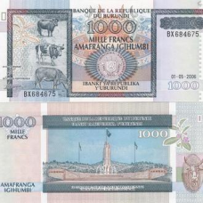 Burundi Бурунді - 1000 Francs 2006 UNC Pick 39d