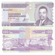 Burundi Бурунді 100 Francs 2004 UNC Pick 37d