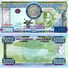 Бурунді / Burundi 2000 francs 2008 Pick 47 UNC