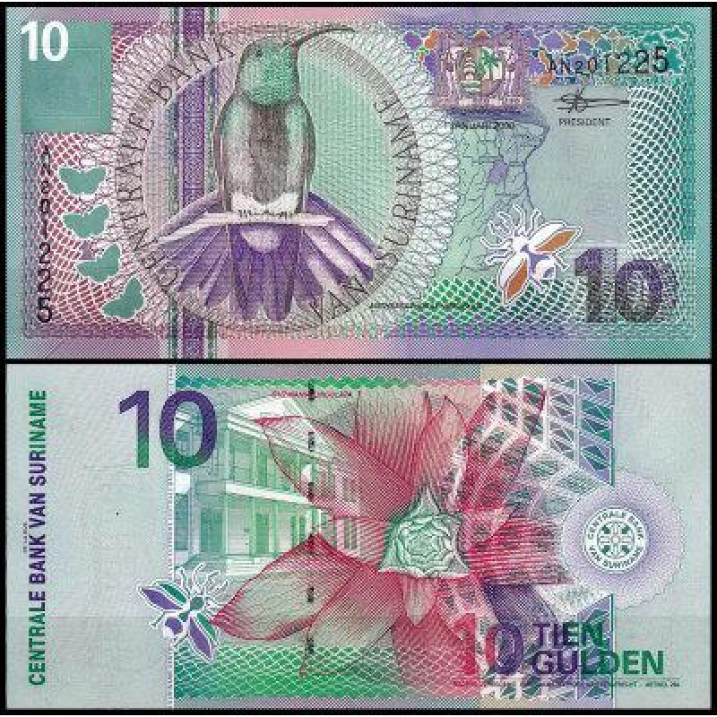 Сурінам/Suriname 10 Gulden 2000 Pick 146 UNC Сурінам/Suriname 10 Gulden 2000 Pick 146 UNC